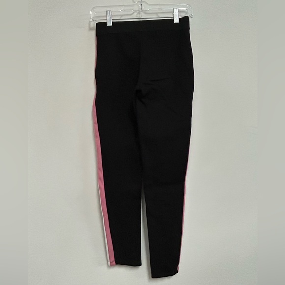 Zara Basic Women's Medium Pull On Legging Pink + White Stripe Athletic Pants - Picture 8 of 9